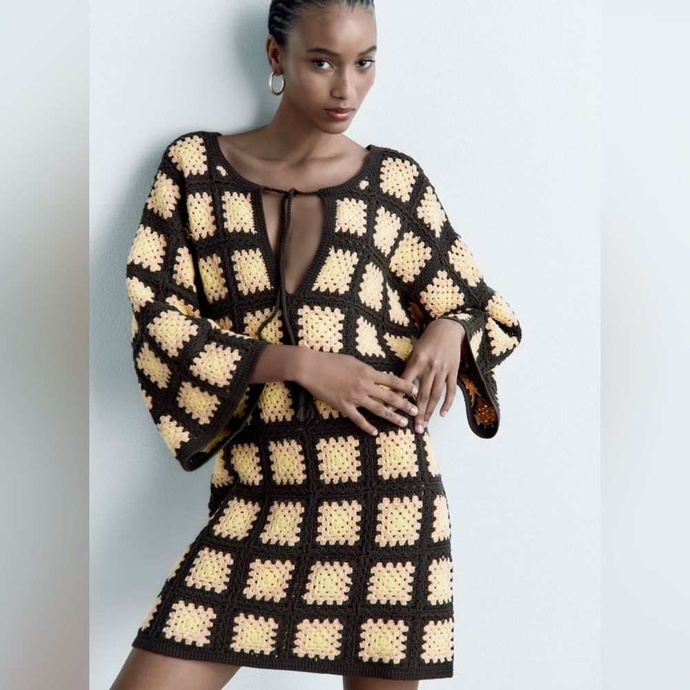 Zara Limited Edition Crochet Dress New - Picture 9 of 13